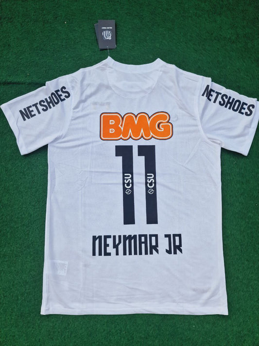 Neymar Jr Santos FC Retro Fußballtrikot, weiß