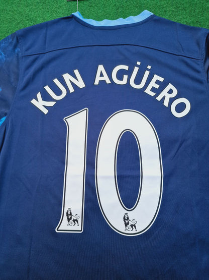 Sergio Kun Aguero 10- Manchester City 2016 2017 Season Retro Trikot