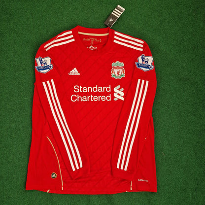 Liverpool 2010/12 Long Sleeve Red Retro Jersey – Javier Mascherano
