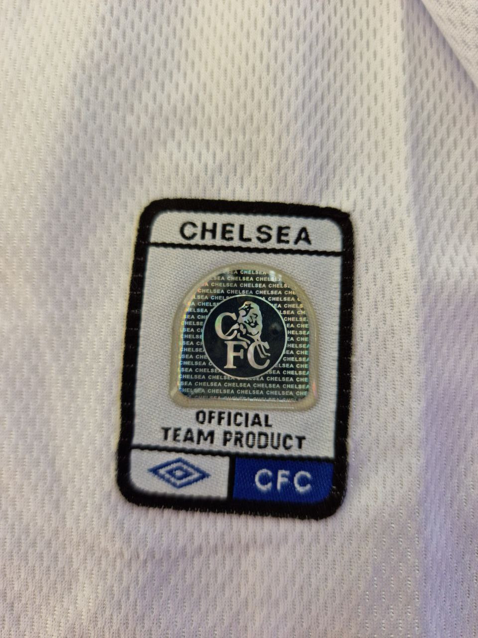 Didier Drogba 15 Chelsea Auswärts 2004 Retro Weiß Langarm Trikot Kit Maillot Fußballtrikot