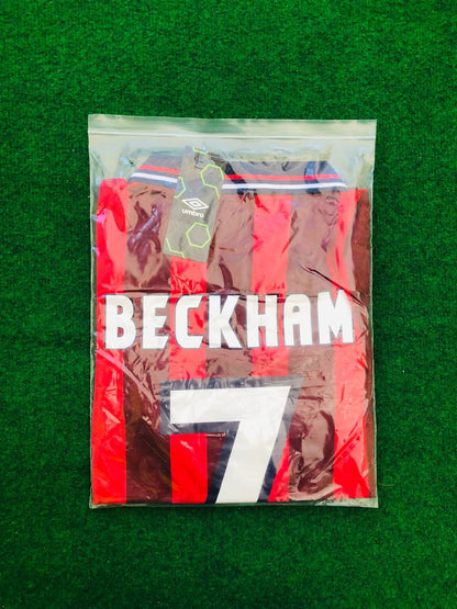 David Beckham England Red Retro Football Jersey