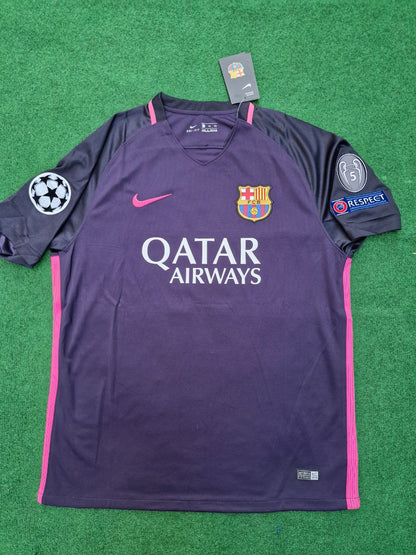 Neymar Jr Barcelona 2014/15 Retro Black Pink Jersey Maillot Trikot Maglia