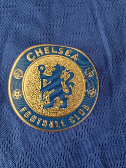 Chelsea 2012/13 Premier League Patch Blue Retro Football Jersey – Oscar