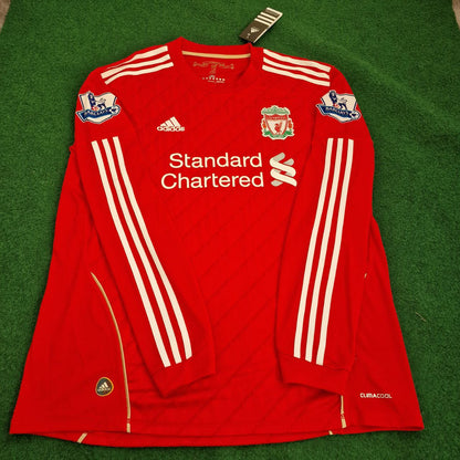 Liverpool 2010/12 Long Sleeve Red Retro Jersey – Daniel Agger