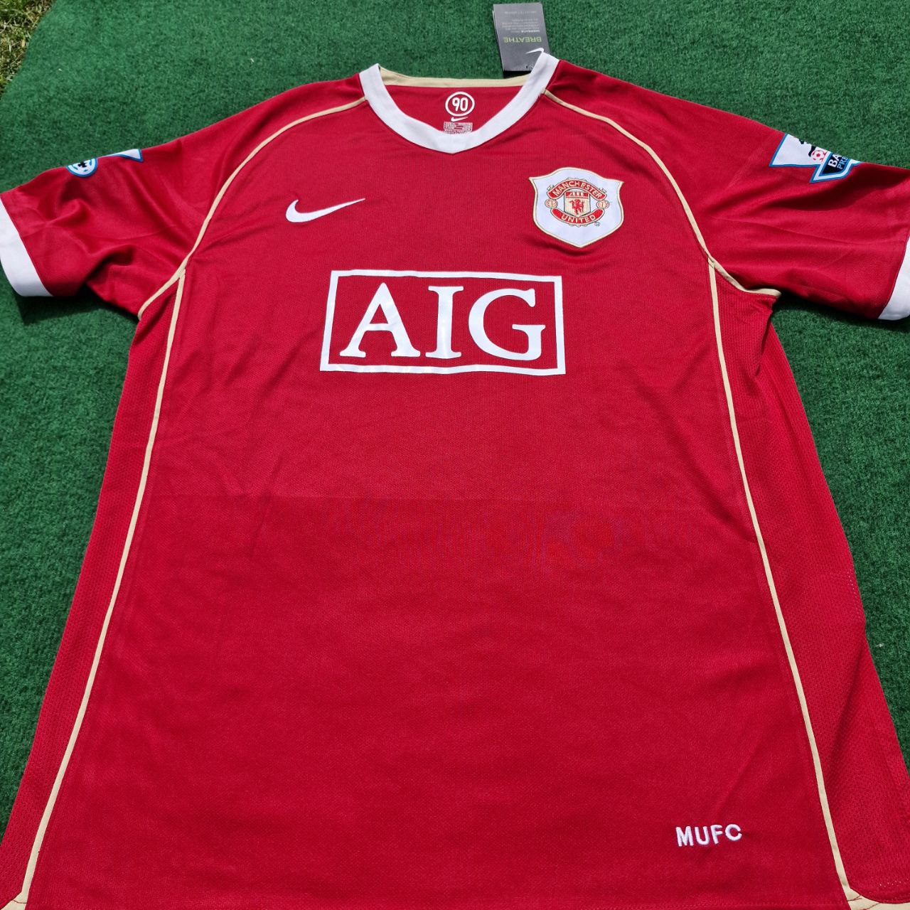 Nemanja Vidic Manchester United 2006/07 Red Kit Jersey Trikot Maglia Soccer Shirt