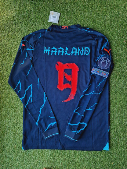 Erling Haaland Manchester City Sondertrikot mit spezieller Schrift