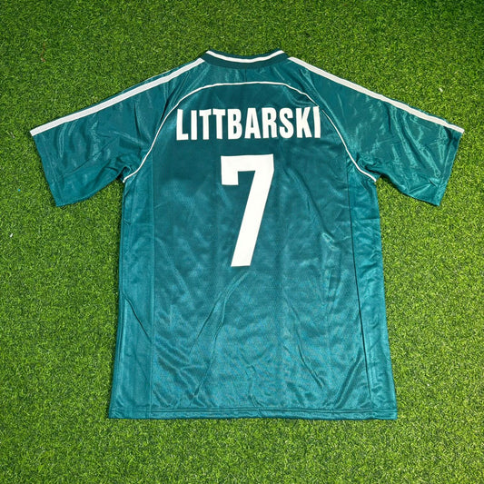 Pierre Littbarski #7 Deutschland Auswärts Germany Retro Fußballtrikot Grün