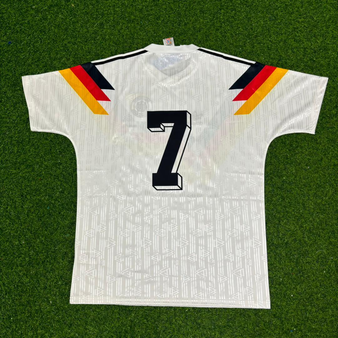 Maillot de football rétro Pierre Littbarski Allemagne 1990 Coupe du Monde