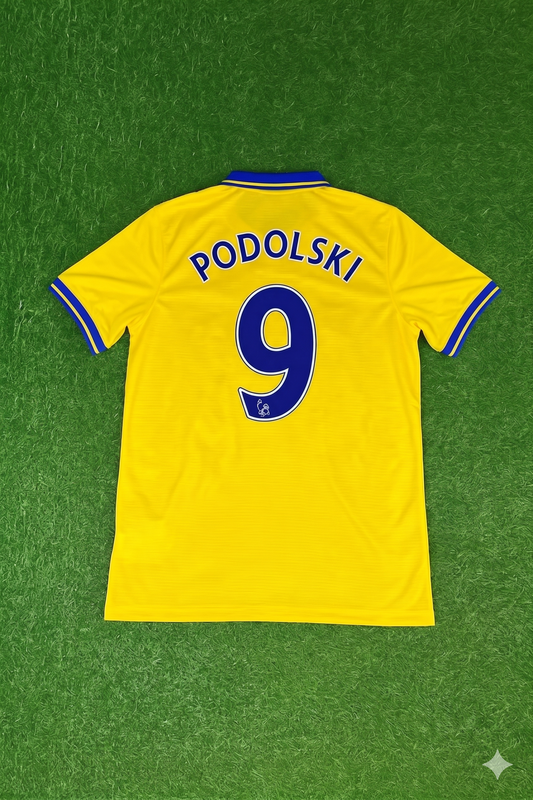 Lukas Podolski – Arsenal 2013/2014 Maillot rétro jaune Trikot Maillot de football