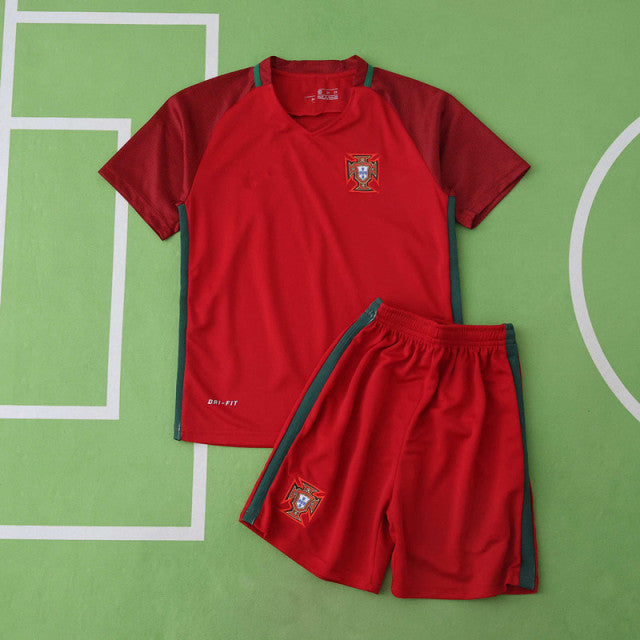 Portugal 2016 Season Home kids  Retro Jersey Trikot Soccer Shirt