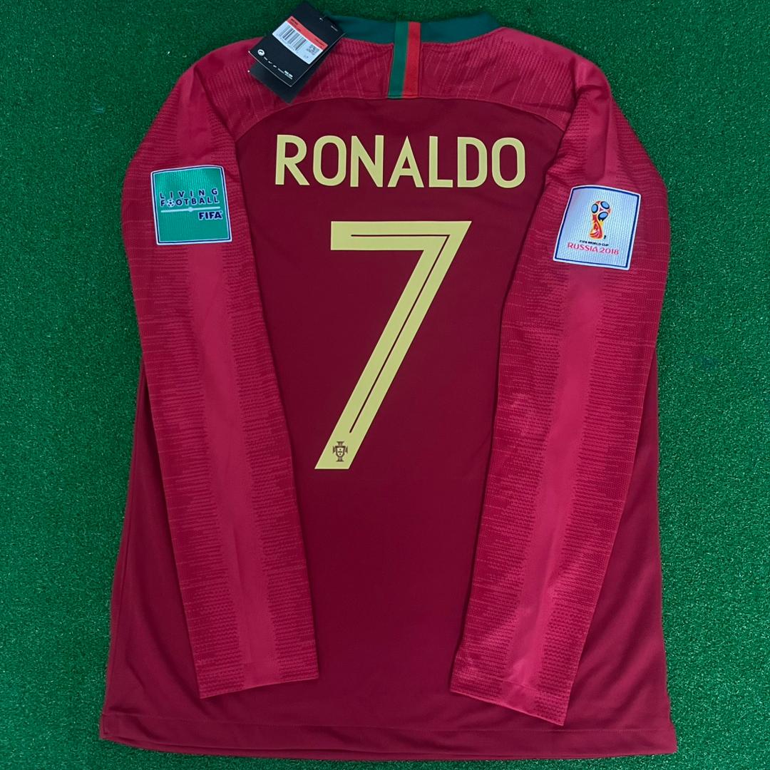 Cristiano Ronaldo Portugal 2018 World Cup Retro Jersey Trikot Maglia Soccer Shirt