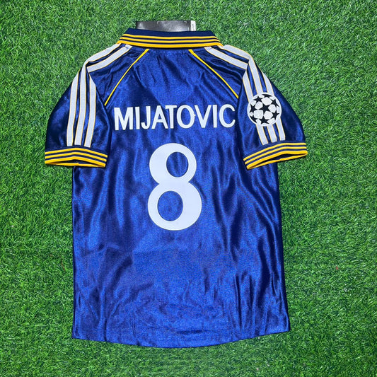 Predrag Mijatović 8 - Real Madrid 1998-1999 Blaues Retro-Trikot Fußballtrikot