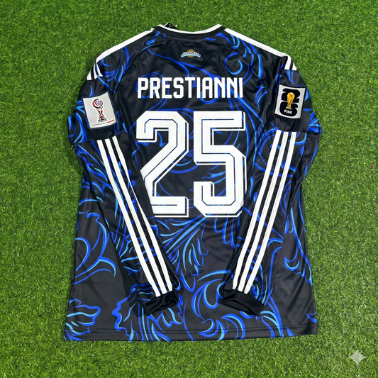 Gianluca Prestianni Argentinien WM 2026 Langarm-Fußballtrikot