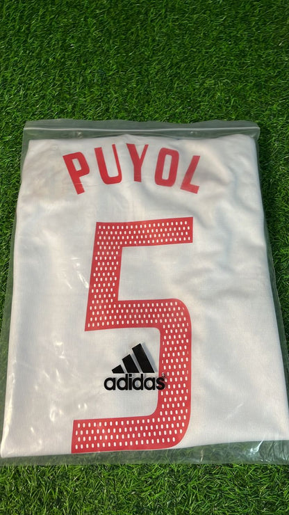Carles Puyol 02-03 Spanien Weißes Retro Trikot