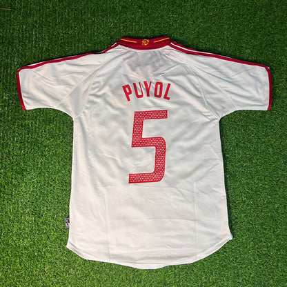 Carles Puyol 02-03 Spanien Weißes Retro Trikot