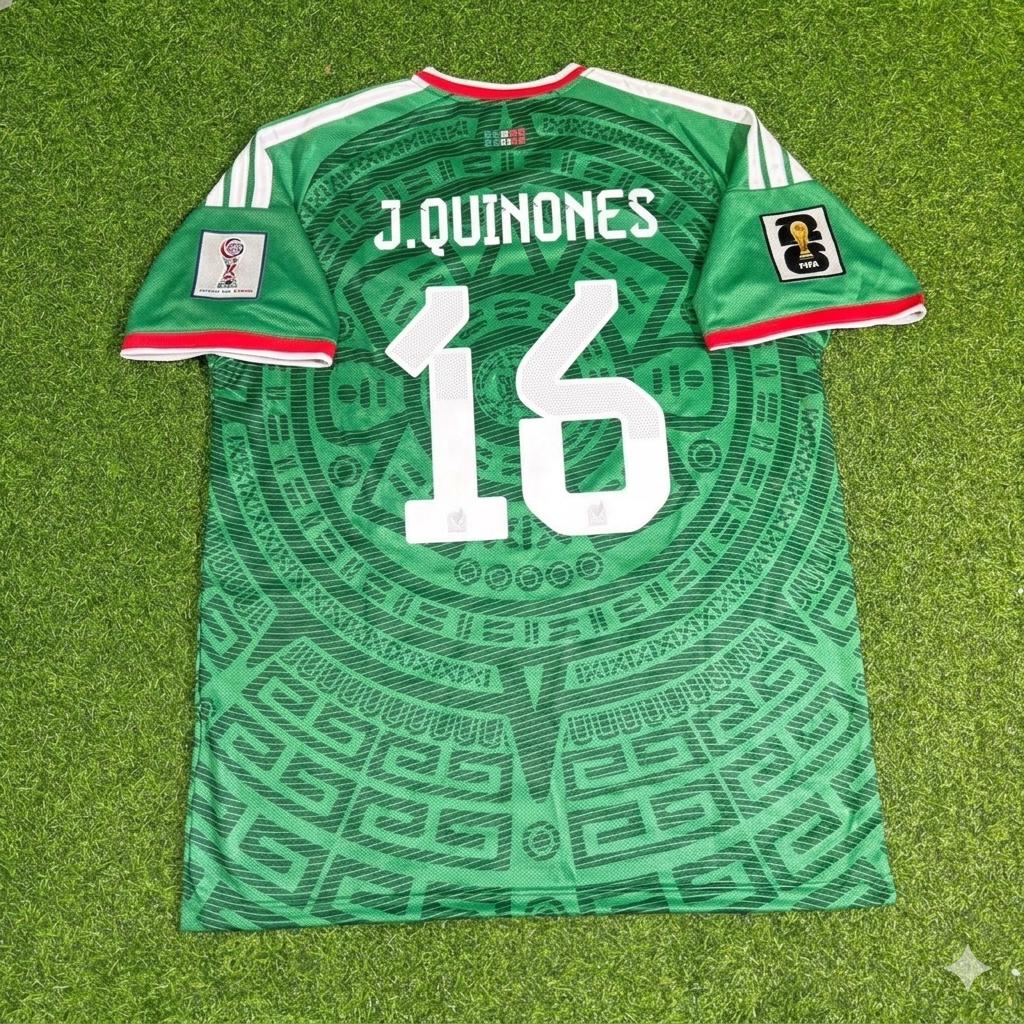 Julian Quiñones Mexico 2026 World Cup Home Green Football Jersey
