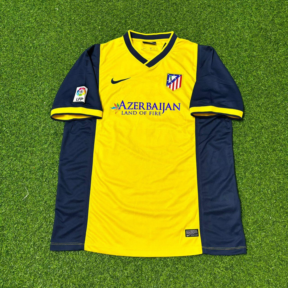 Radamel Falcao Atlético Madrid 2013-2014 Auswärts Gelbes Fußballtrikot