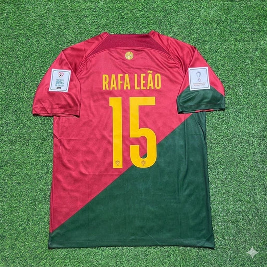 Rafael Leão #15 Portugal 2022 World Cup Home Retro Football Jersey