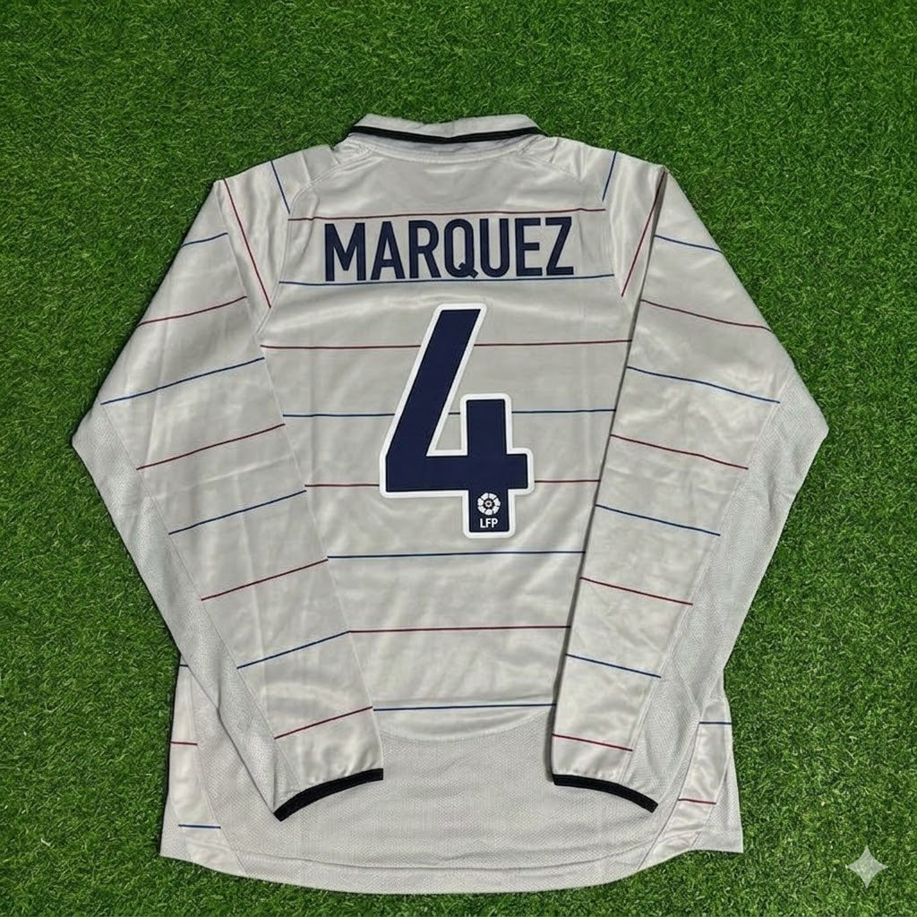 Rafael Márquez #4 Barcelona 2003 2004 Auswärts Langarm Retro Fußballtrikot Set