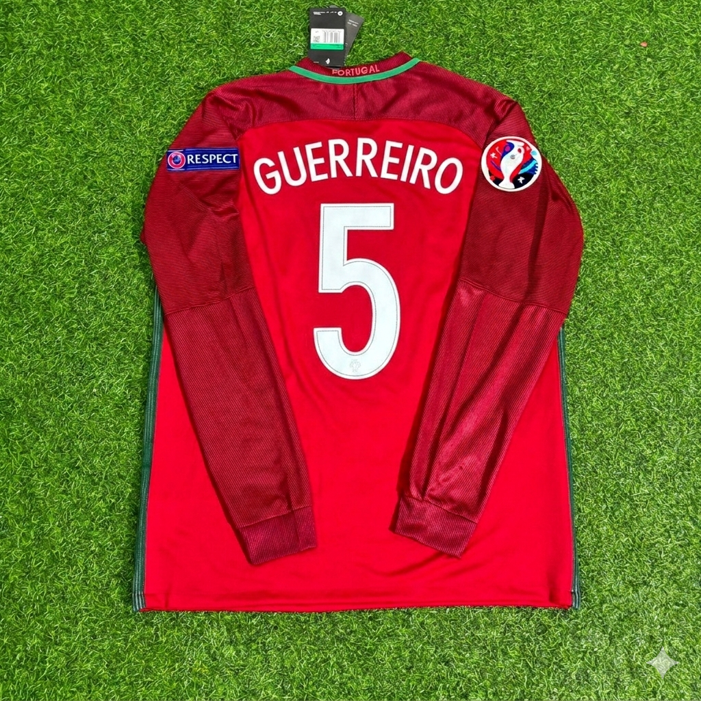 Raphaël Guerreiro 5 – Portugal EURO 2016 Finale Retro-Fußballtrikot mit langen Ärmeln