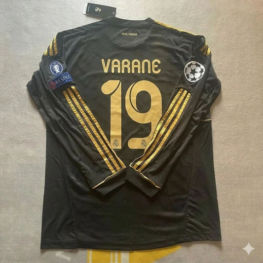 Raphaël Varane 19 - Real Madrid 2011-2012 Champions League Langarm Trikot Fußballshirt