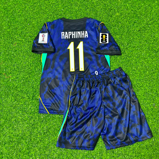 Maillot de Football Enfant Raphinha #11 Brésil Coupe du Monde 2026 Nouvelle Saison