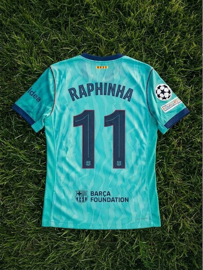 Raphinha #11 Barcelona 2026/2027 Neue Saison Drittes Champions League Patch Fußballtrikot Trikot Maillot