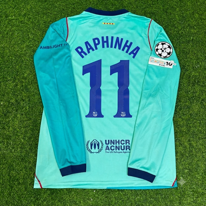 Raphinha #11 Barcelona 2027 Trikot Langarm Neue Saison Maillot Fußballtrikot