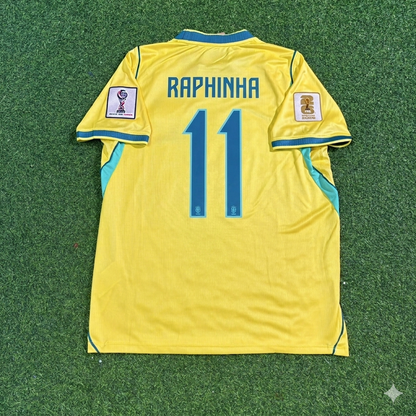 Maillot de Foot Domicile Jaune Brésil Coupe du Monde 2026 Raphinha #11