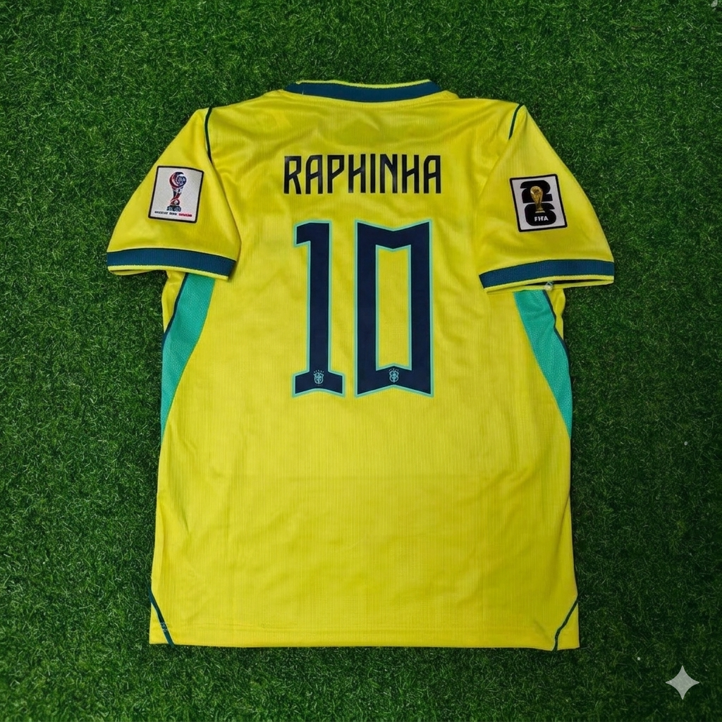 Raphinha #10 Brazil 2026 World Cup Yellow Home Football Jersey