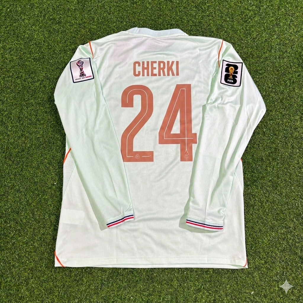 Rayan Cherki #24 Frankreich WM 2026 Auswärtstrikot Langarm