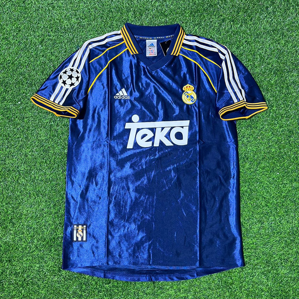 Roberto Carlos Real Madrid 1998-1999 Blue Retro Jersey Soccer Shirt