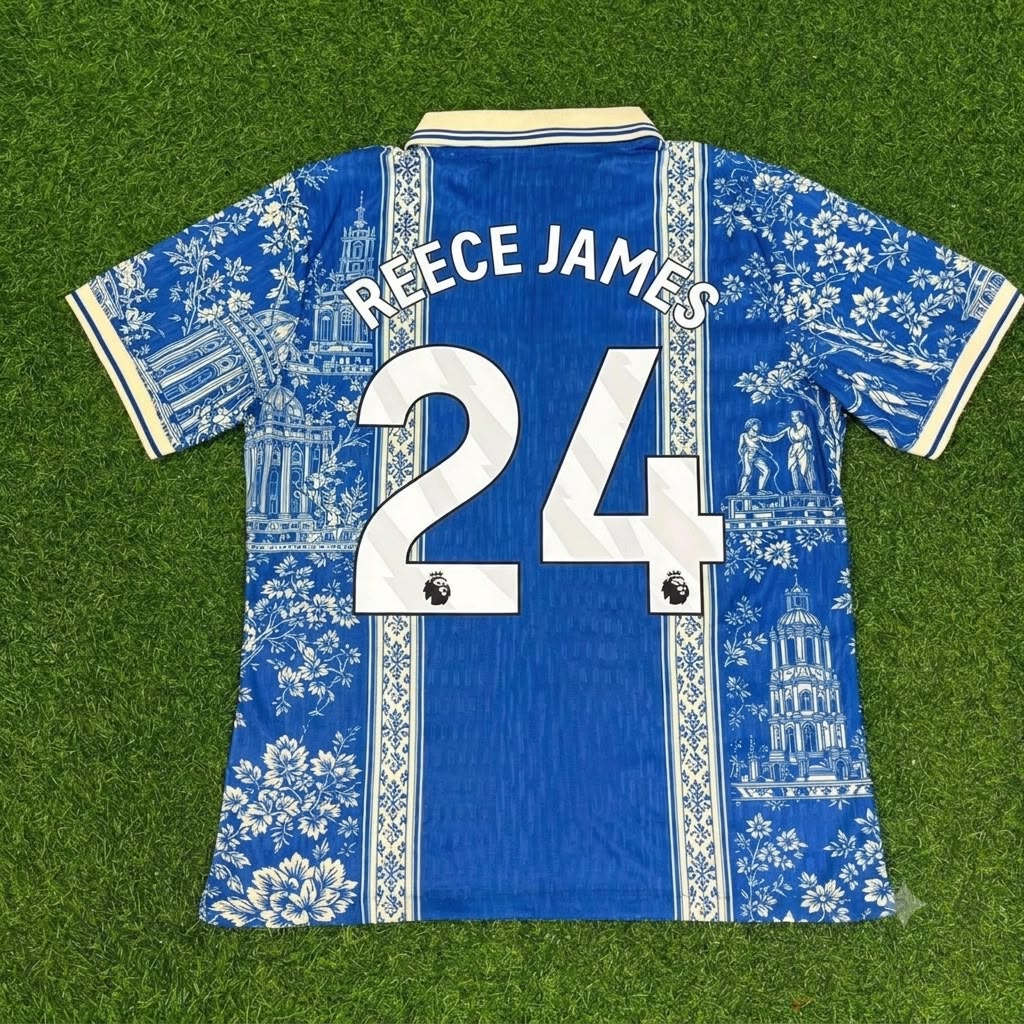 Reece James Chelsea 2027 blau-weiß Trikot Fußballtrikot
