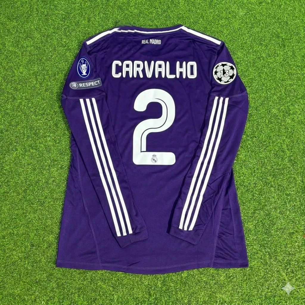 Ricardo Carvalho 2- Real Madrid 2010/2011 Purple Long Sleeve Football Jersey