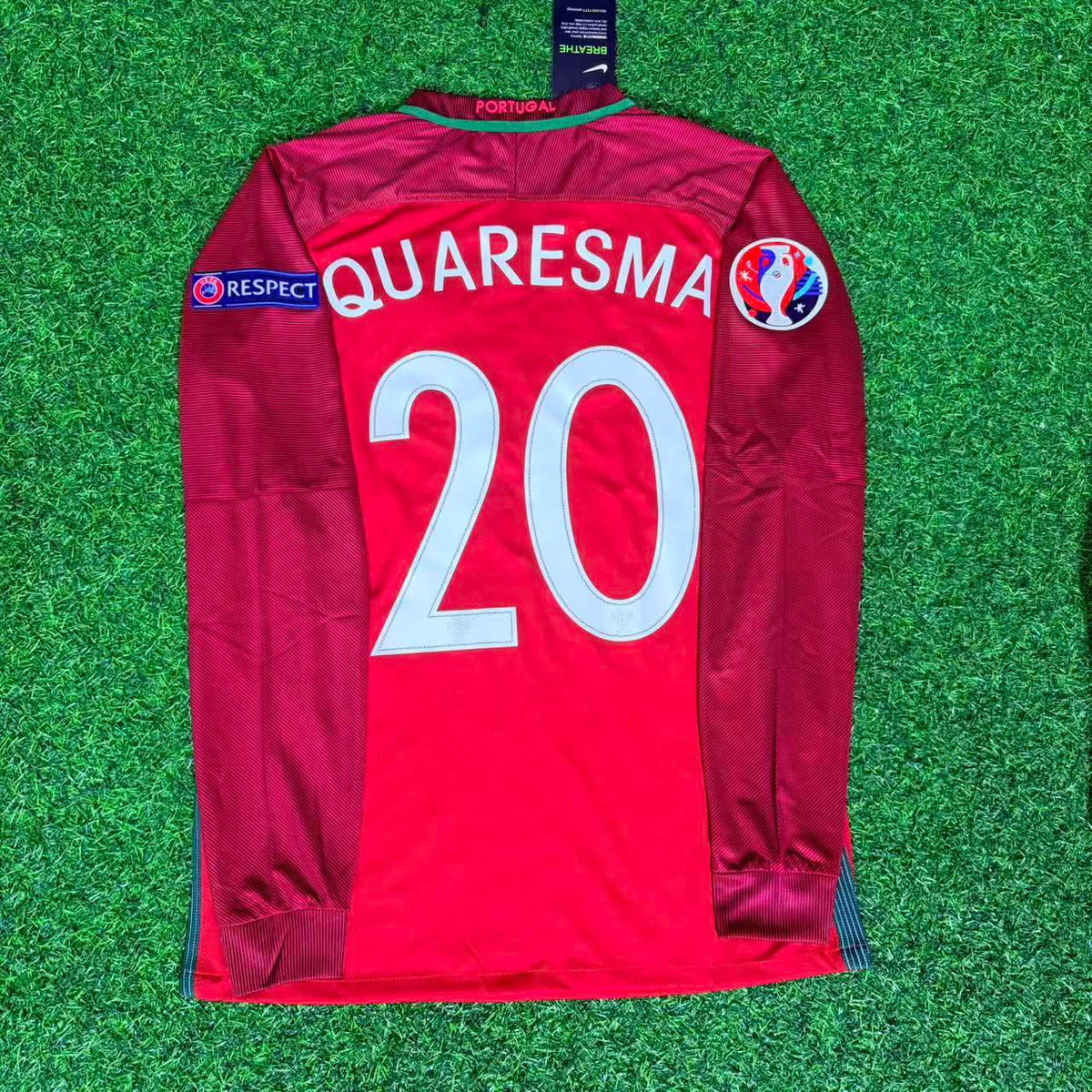 Ricardo Quaresma 20 – Portugal EURO 2016 Finale Langarm Retro Fußballtrikot