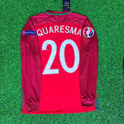 Ricardo Quaresma 20 – Portugal EURO 2016 Finale Langarm Retro Fußballtrikot