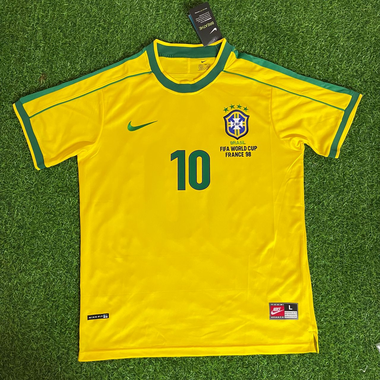 Rivaldo Brasilien 1998 WM Retro Trikot Fußballtrikot