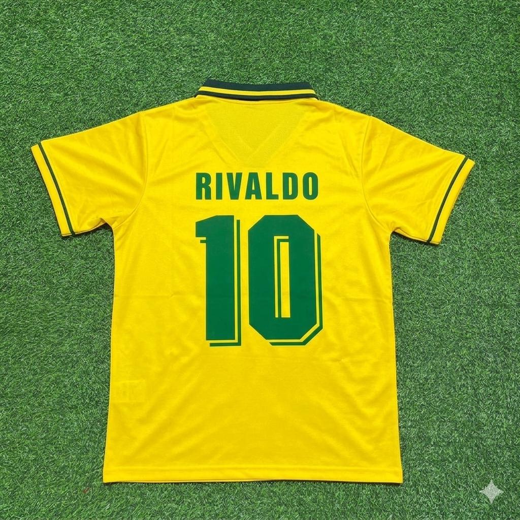 Rivaldo #10 Brasilien Retro-Fußballtrikot
