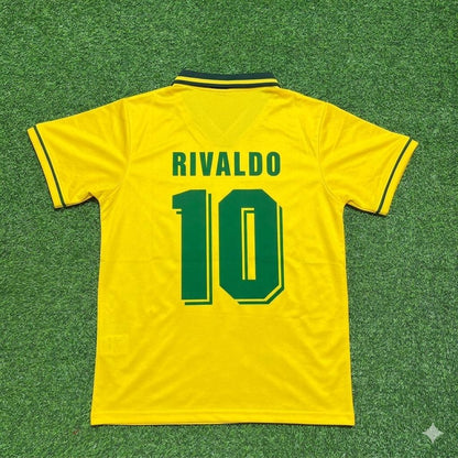 Rivaldo #10 Brasilien Retro-Fußballtrikot