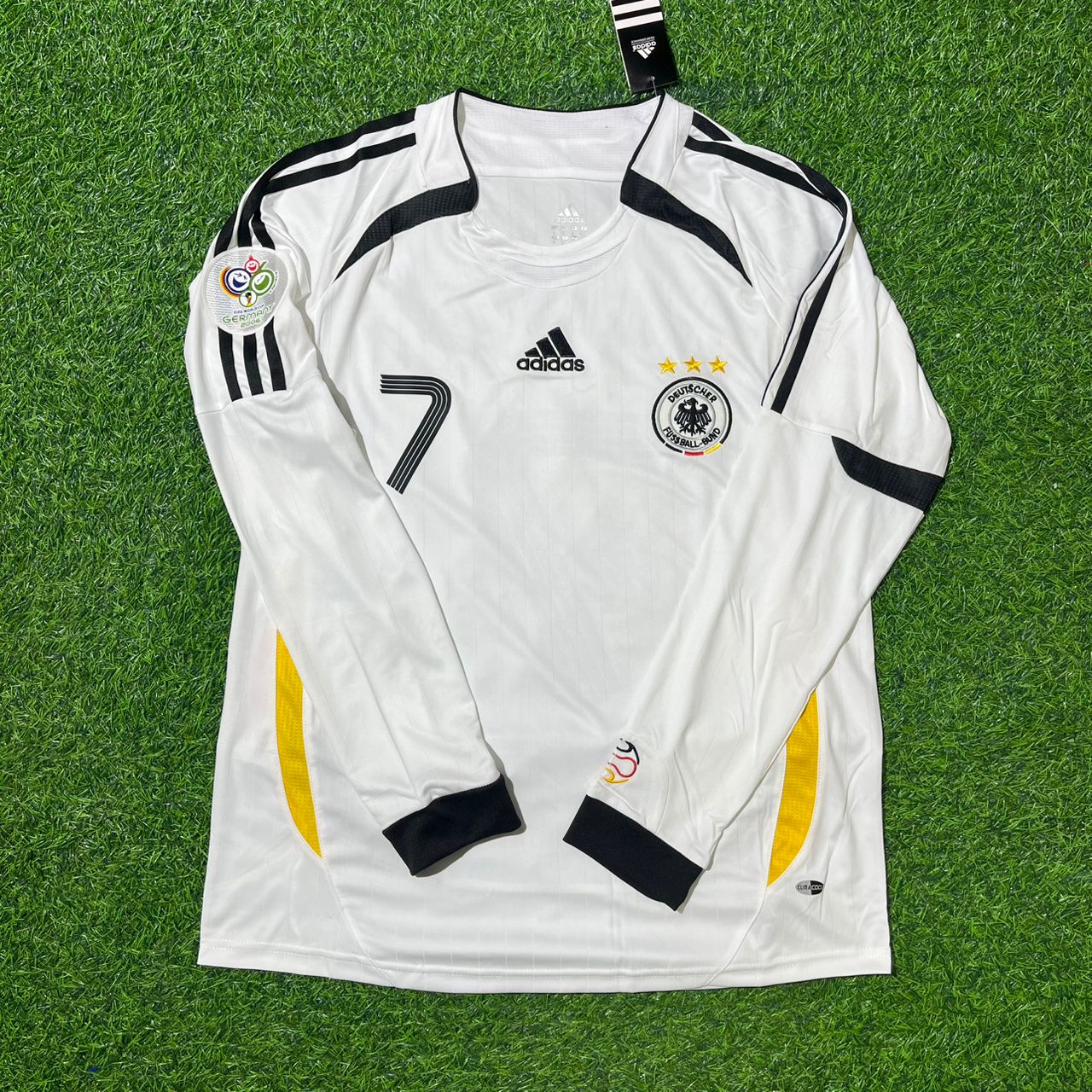 Pierre Littbarski Germany World Cup Long Sleeve White Retro Football Jersey