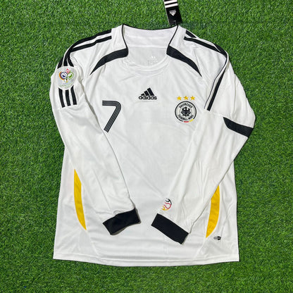 Pierre Littbarski Germany World Cup Long Sleeve White Retro Football Jersey