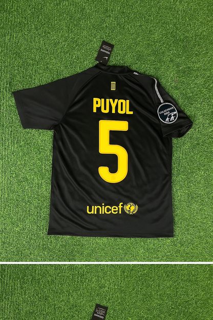 Carles Puyol Camiseta Retro Negra Barcelona 2011/12 Equipación Trikot Maglia