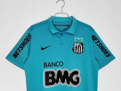 Neymar JR Santos FC 2011 2012 Retro Blue Green Turquoise Jersey Trikot
