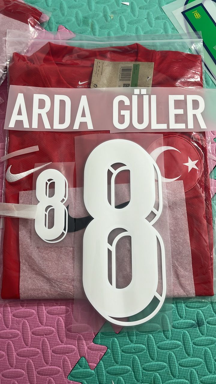 Arda Guler 2024 UEFA Turkey  Home Formasi Football Jersey Maillot Trikot Maglia