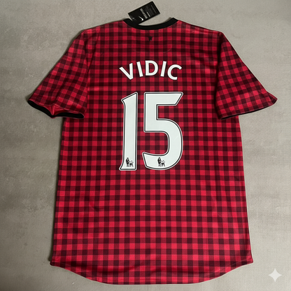 Nemanja Vidic Manchester United Saison 2012 2013 Maillot Rétro Rouge Maillot Trikot