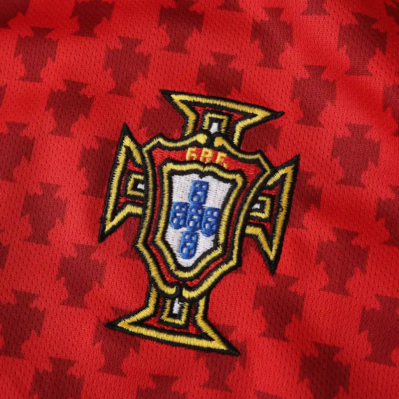 Portugal 2004 Season Home Red Retro Jersey Trikot Soccer Shirt