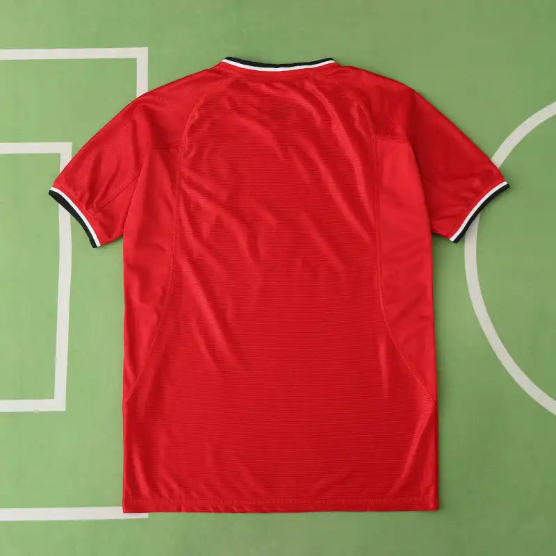 Maillot de football rétro rouge domicile Manchester United F.C. saison 00/02