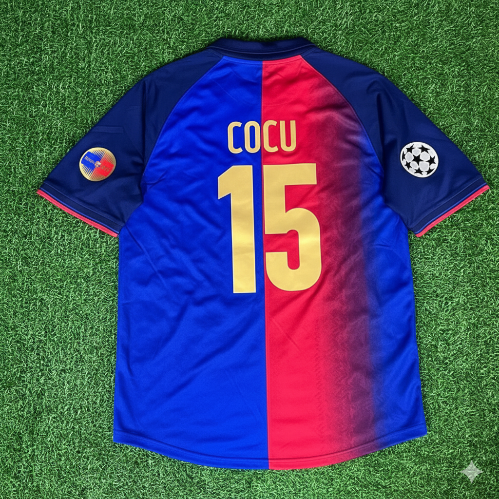 Phillip Cocu – Barcelona 1998/1999 Retro Kit Jersey – | Trikot | Maillot Soccer Shirt