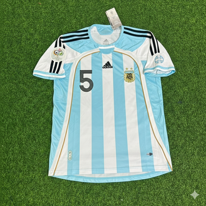 Esteban Cambiasso Argentina 2006 World Cup Retro Soccer Jersey Maillot Trikot