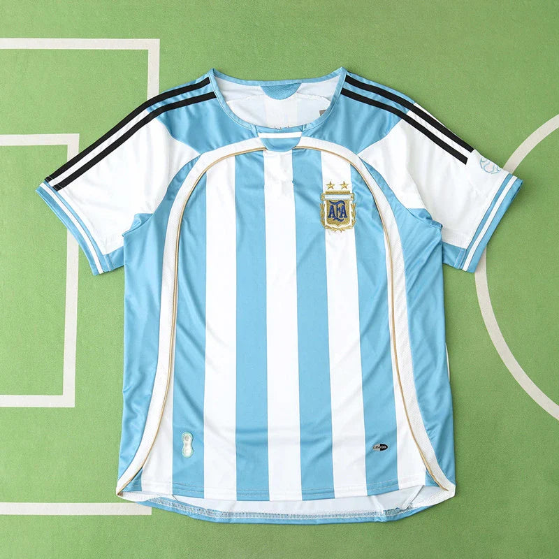 Argentinien 2006 Retro Heimtrikot Fußball T-Shirt
